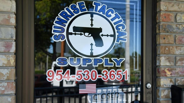 Outside view of Sunrise Tactical Supply store in Coral Springs