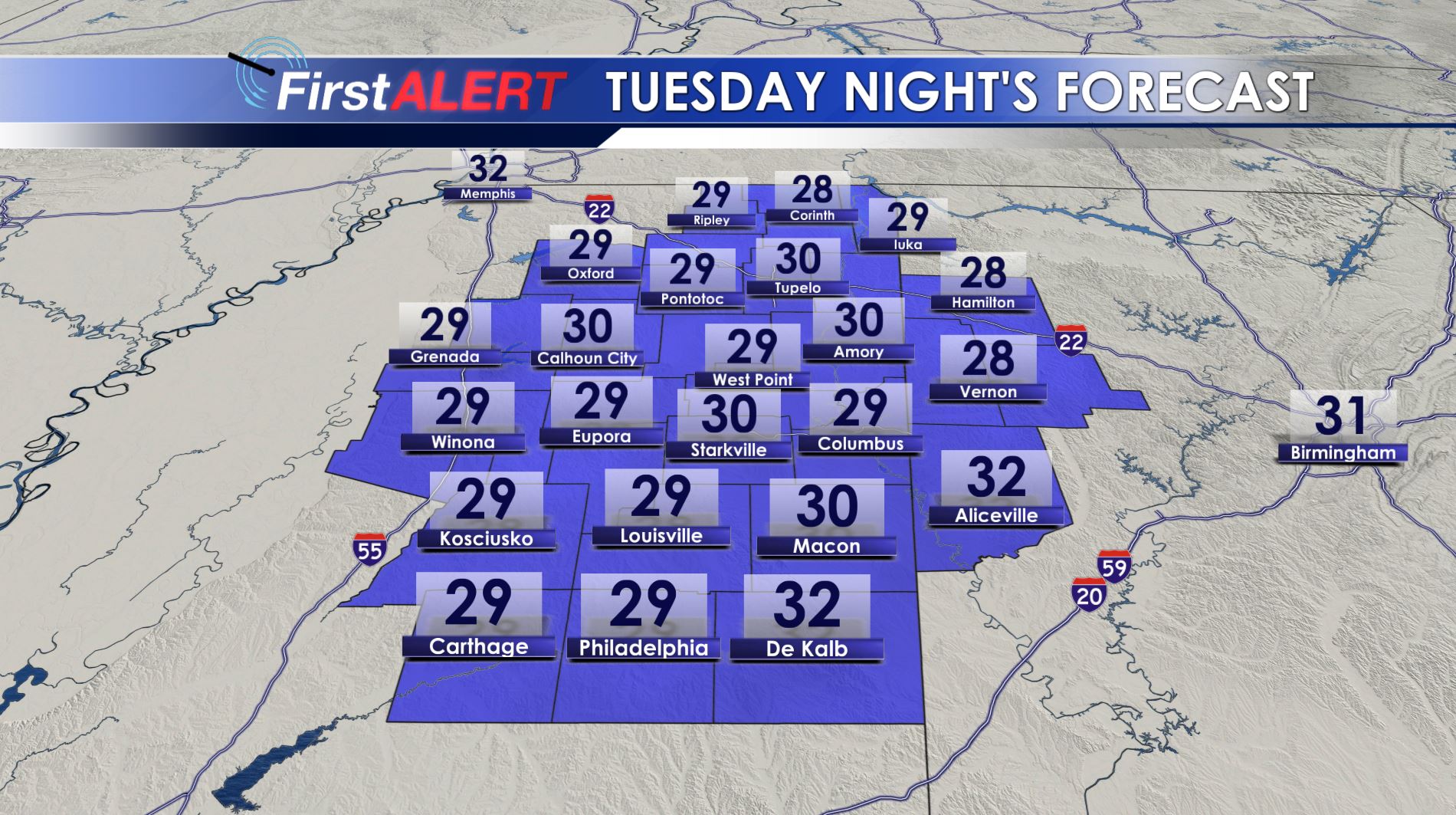 Cold Next 2 Nights, Friday Rain & Storms - Home - WCBI TV | Telling ...