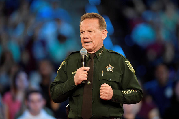 FILE PHOTO:    Broward County Sheriff Scott Israel speaks before the start of a CNN town hall meeting at the BB&T Center