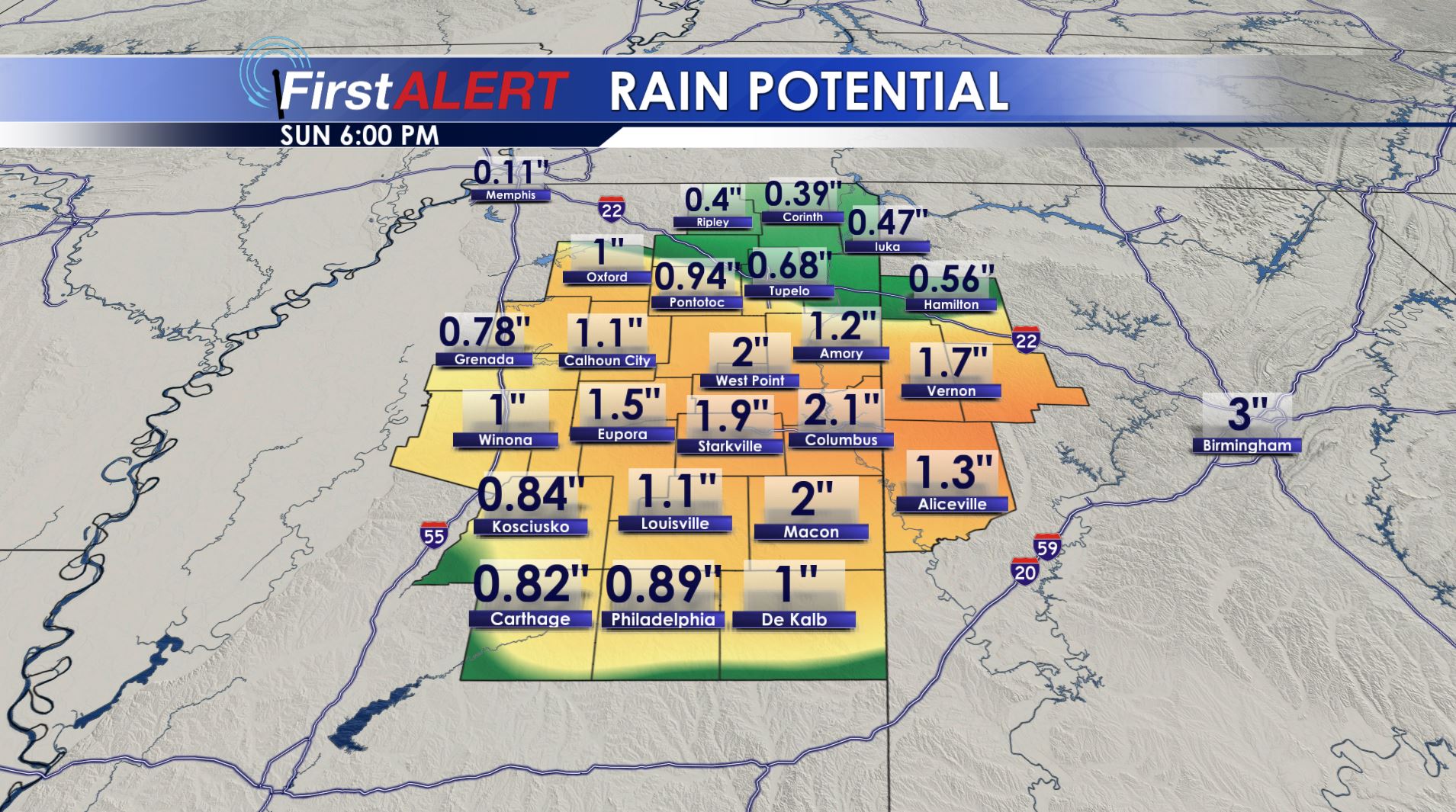 Weekend Rain Potential