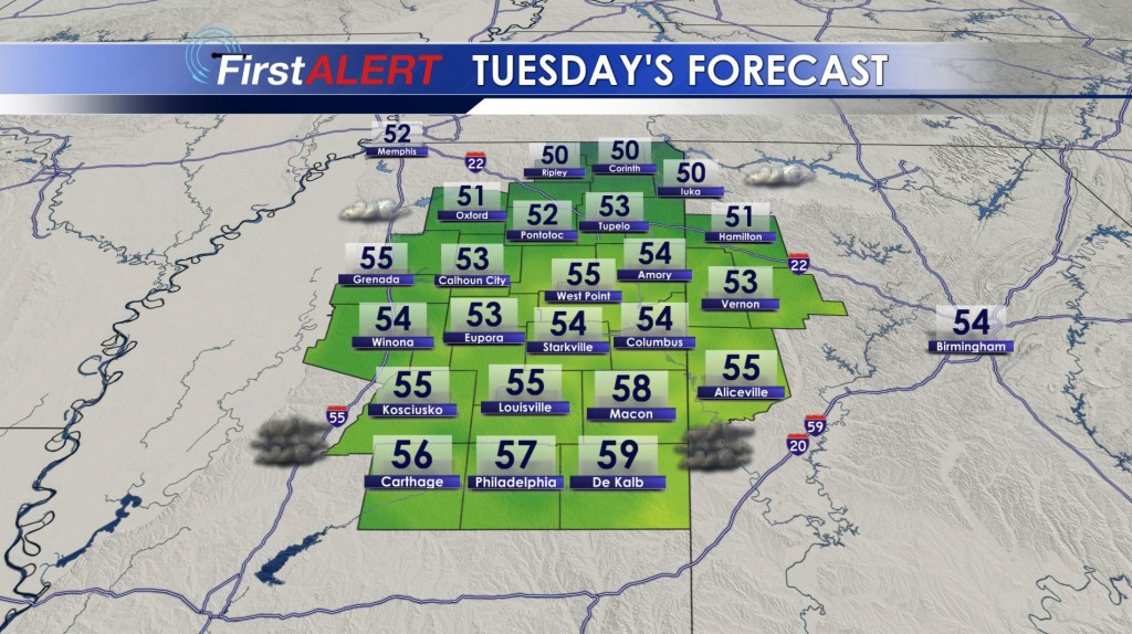 Tuesday's Forecast