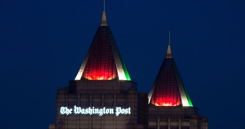 The twin spires of the new Washington Post