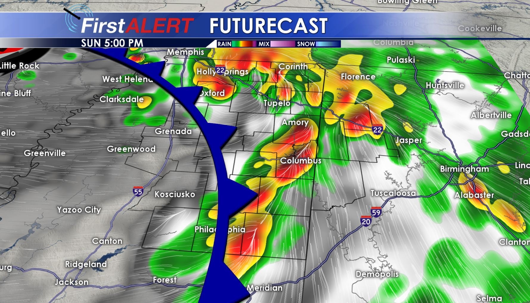A Few Strong Storms on Sunday - Home - WCBI TV | Your News Leader