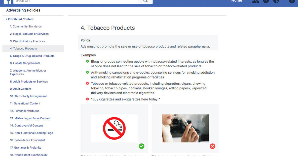 facebook tobacco policy Facebook is used to promote tobacco, despite policies against it - Home -  WCBI TV