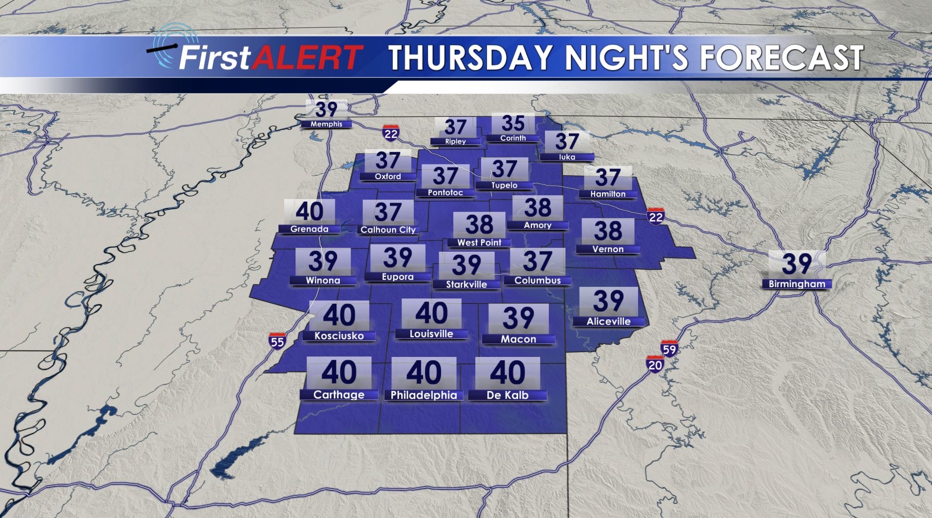 Thursday Night's Lows