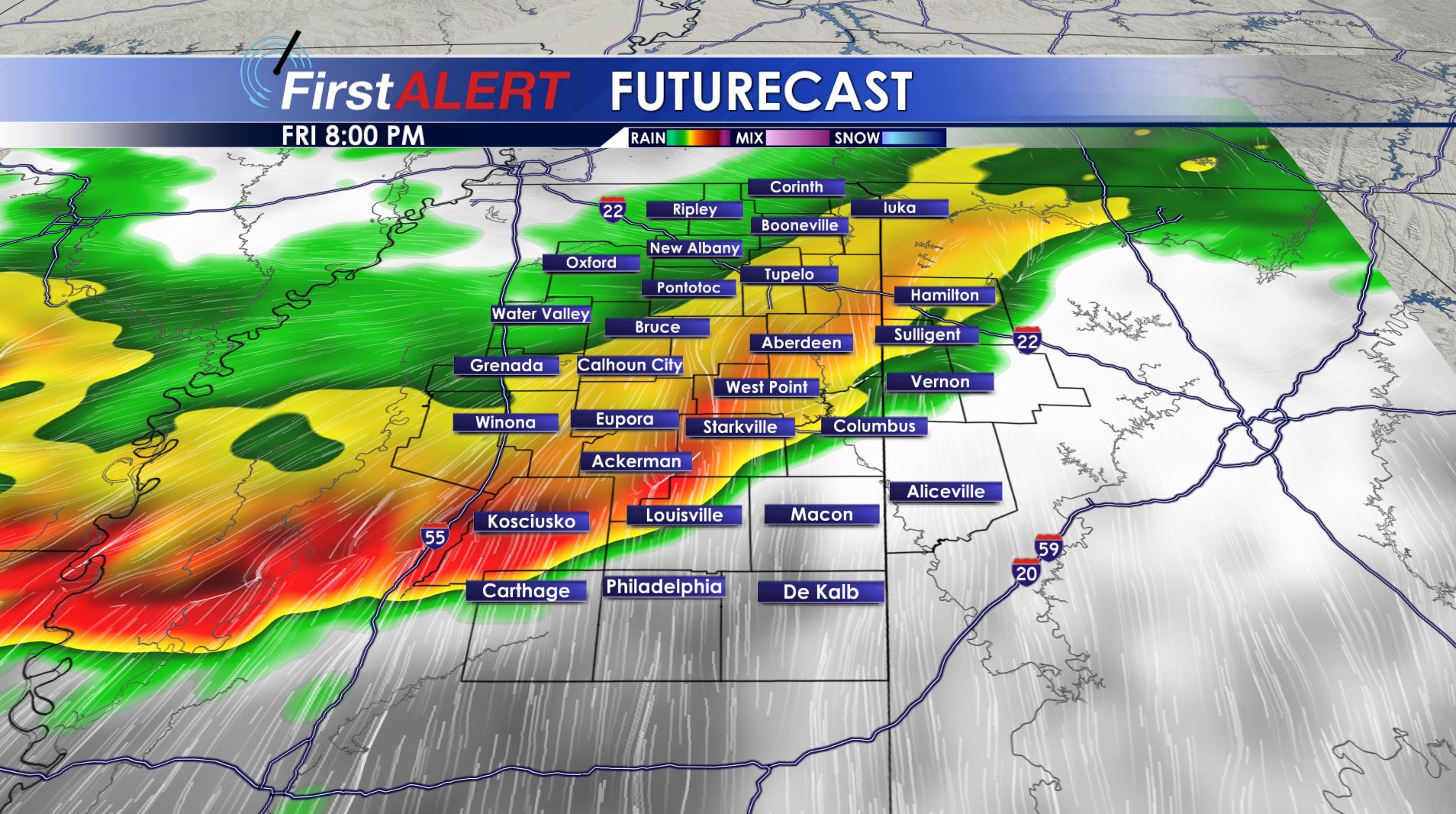Friday Evening Futurecast