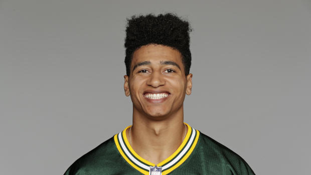 FILE - This 2017 file photo shows Trevor Davis of the Green Bay Packers NFL football team. Police say Davis was arrested after falsely claiming to have explosives while checking in for a flight at Los Angeles International Airport. Airport police spokesman Rob Pedregon says Monday