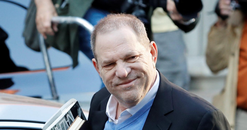 Film producer Harvey Weinstein arrives at the 1st Precinct in Manhattan in New York
