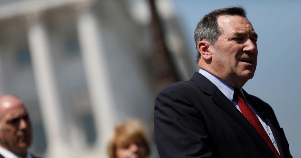 Senator Joe Donnelly (D-IN) speaks during a press conference for the Democrats' new economic agenda on Capitol Hill in Washington