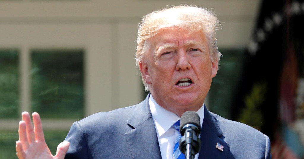 U.S. President Donald Trump delivers a speech about lowering prescription drug prices from the Rose Garden at the White House in Washington