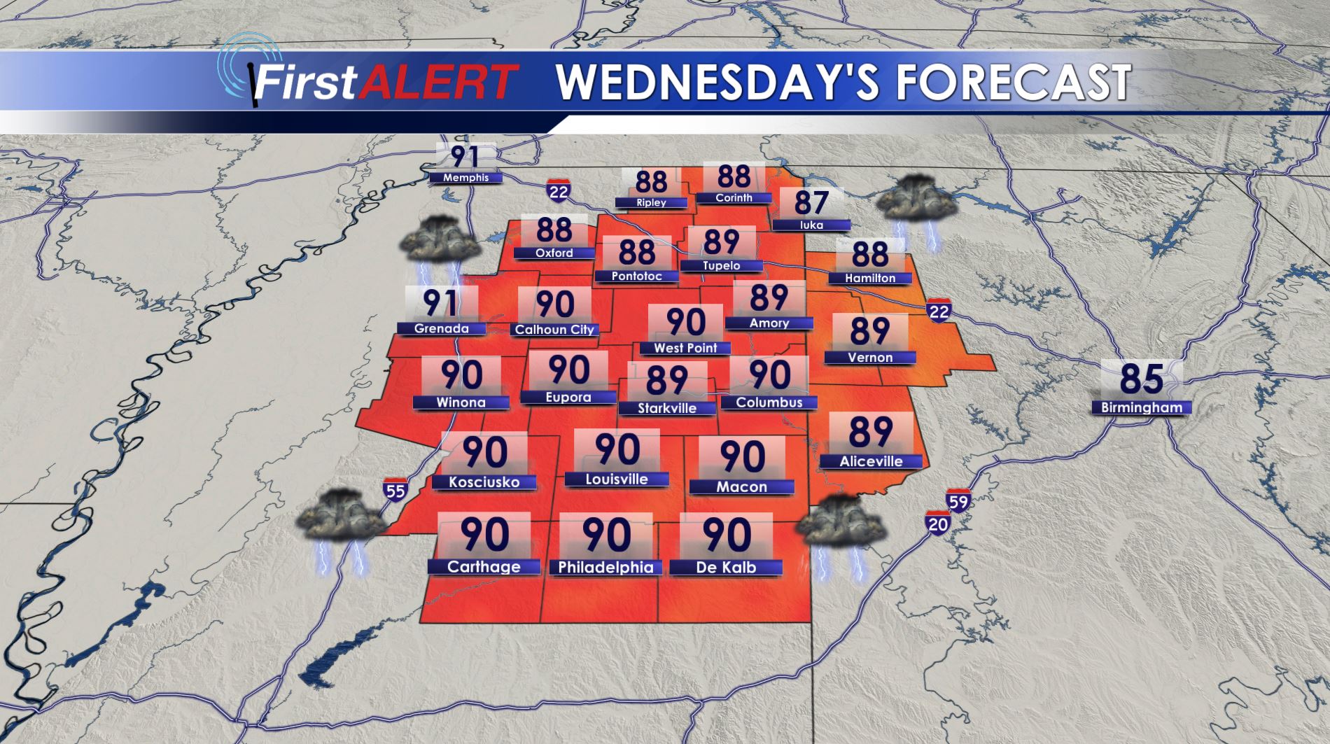 Wednesday's Forecast