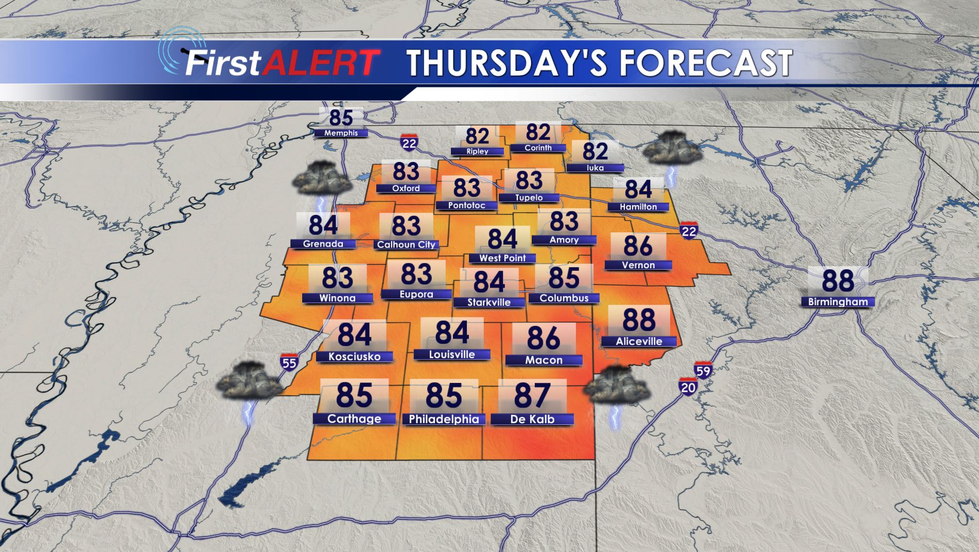 Rain & storms to end the week - Home - WCBI TV | Telling Your Story