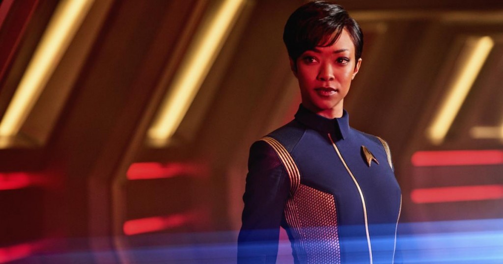 Pictured: Sonequa Martin-Green as First Officer Michael Burnham. STAR TREK: DISCOVERY coming to CBS All Access.  Photo Cr: James Dimmock  Â© 2017 CBS Interactive. All Rights Reserved.