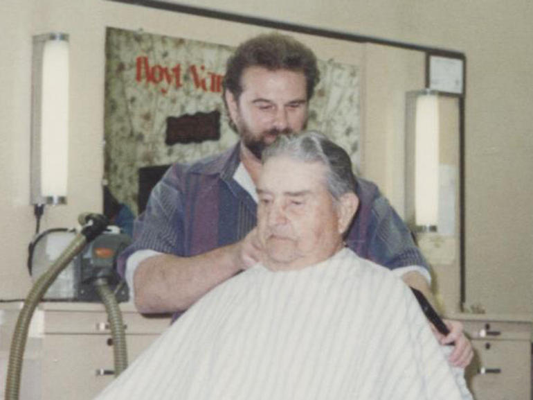 David Leath at the barber shop 