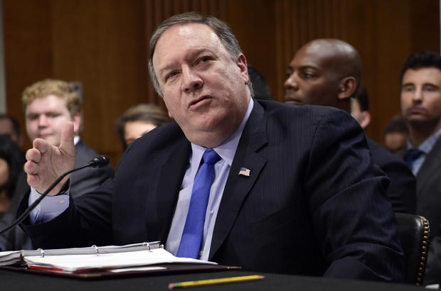 Secretary of State Mike Pompeo testifies before the Senate Foreign Relations Committee on Capitol Hill in Washington