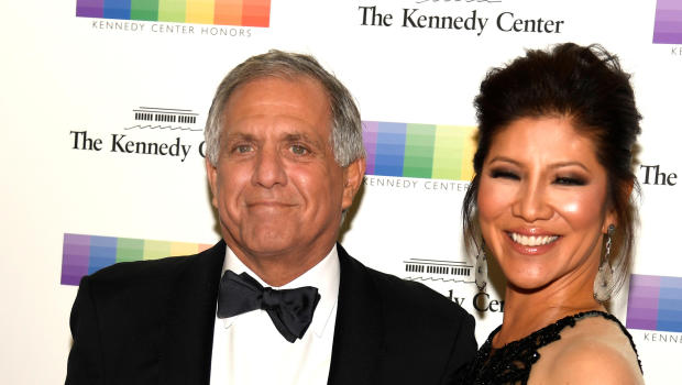 CBS Corporation CEO Les Moonves (L) and his wife TV personality Julie Chen pose for photographers as they arrive for the 2017 Kennedy Center Honoree gala dinner at the U.S. State Department