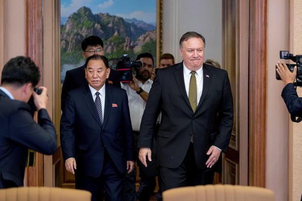 U.S. Secretary of State Mike Pompeo and Kim Yong Chol