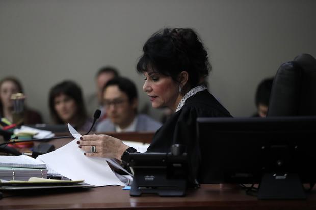 Judge Rosemarie Aquilina reads excerpts from the letter written by Larry Nassar during the seventh day of Nassar's sentencing hearing Wednesday