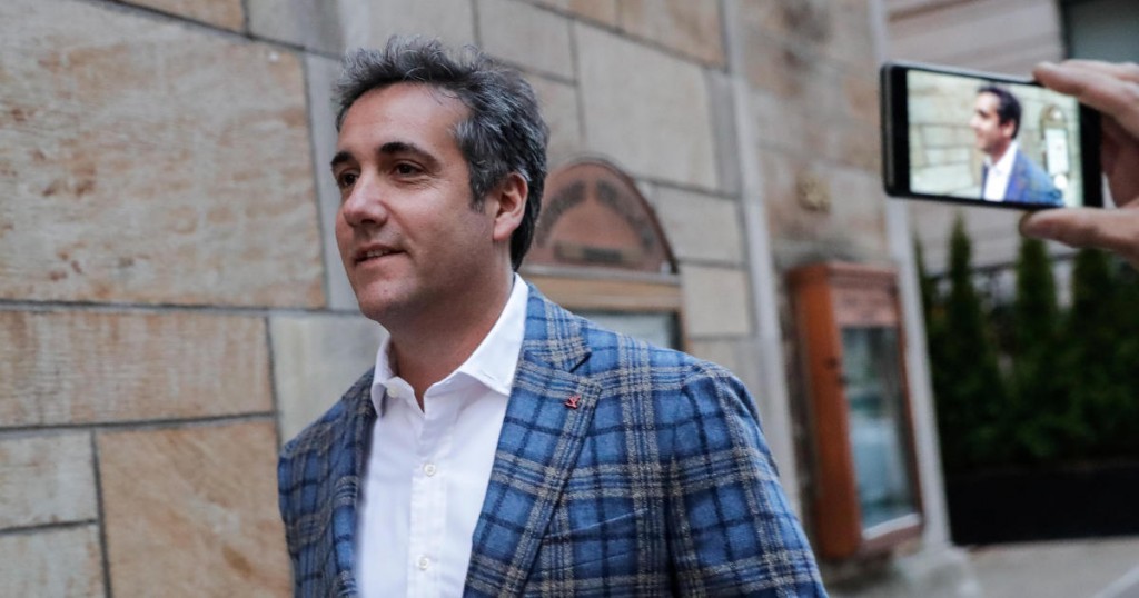 U.S. President Donald Trump's personal lawyer Michael Cohen exits a hotel in New York City