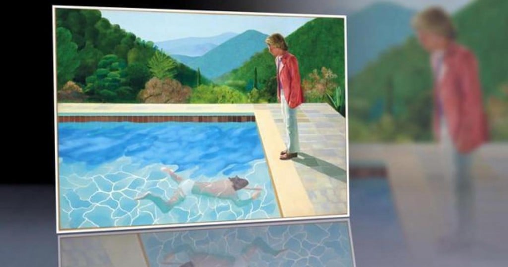 david hockney painting his pool