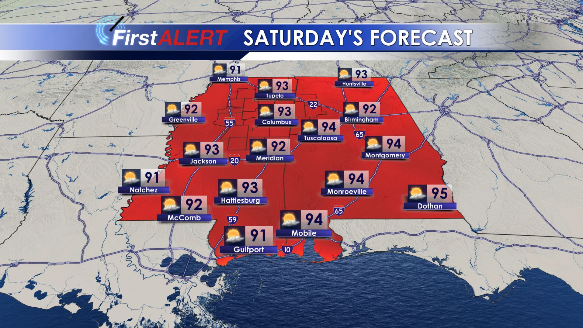 Sunny & Warm Weekend - Home - WCBI TV | Telling Your Story