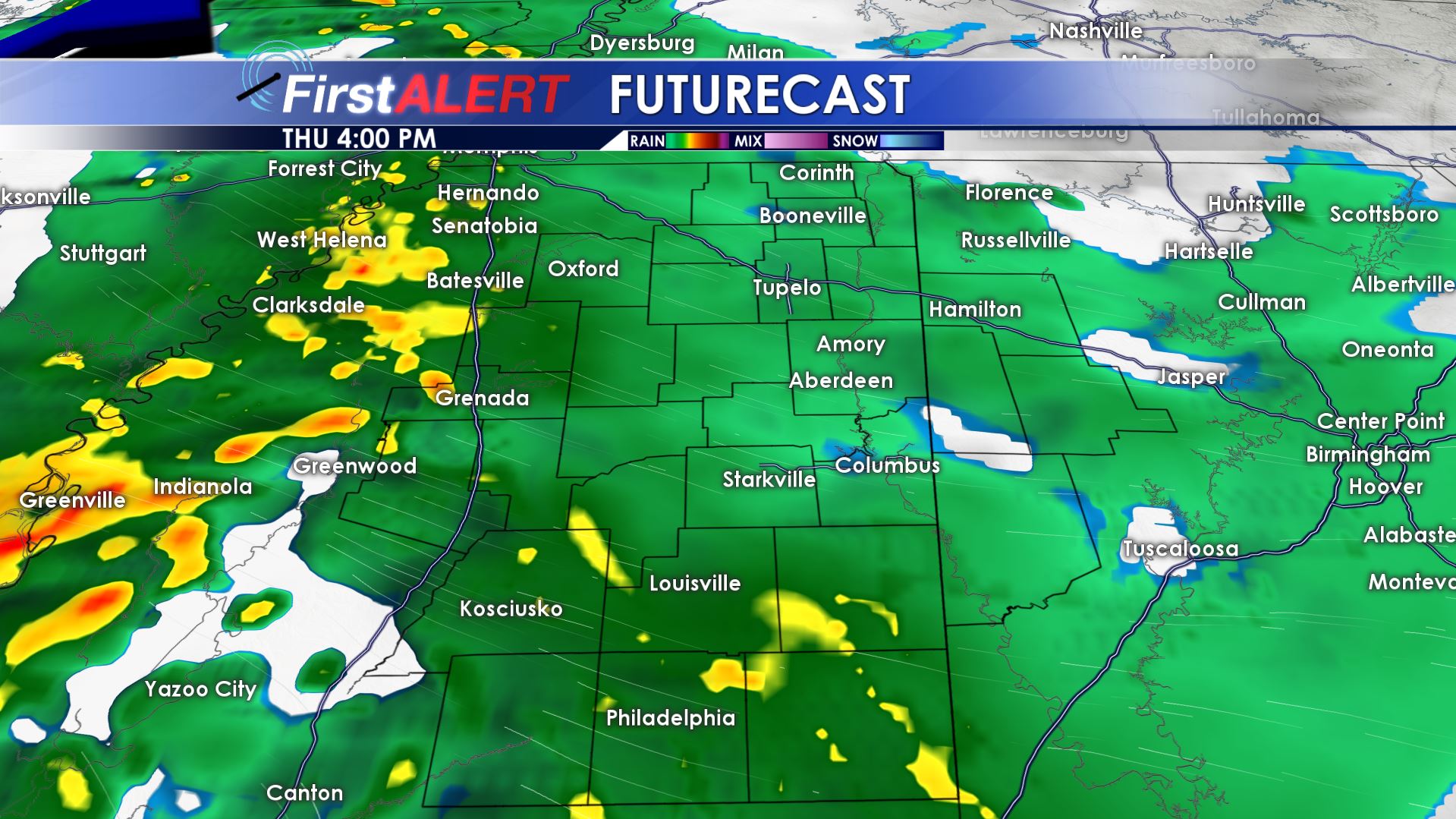 Rain Begins Today - Home - WCBI TV | Telling Your Story