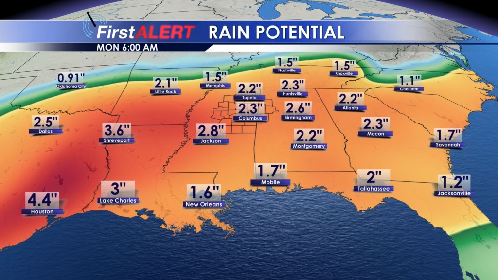 Rain Potential Through The Weekend