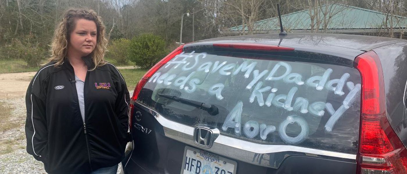 Chelsea Guerin uses #SaveMyDaddy to help her father find a live kidney donor. (Photo Source: WLOX)