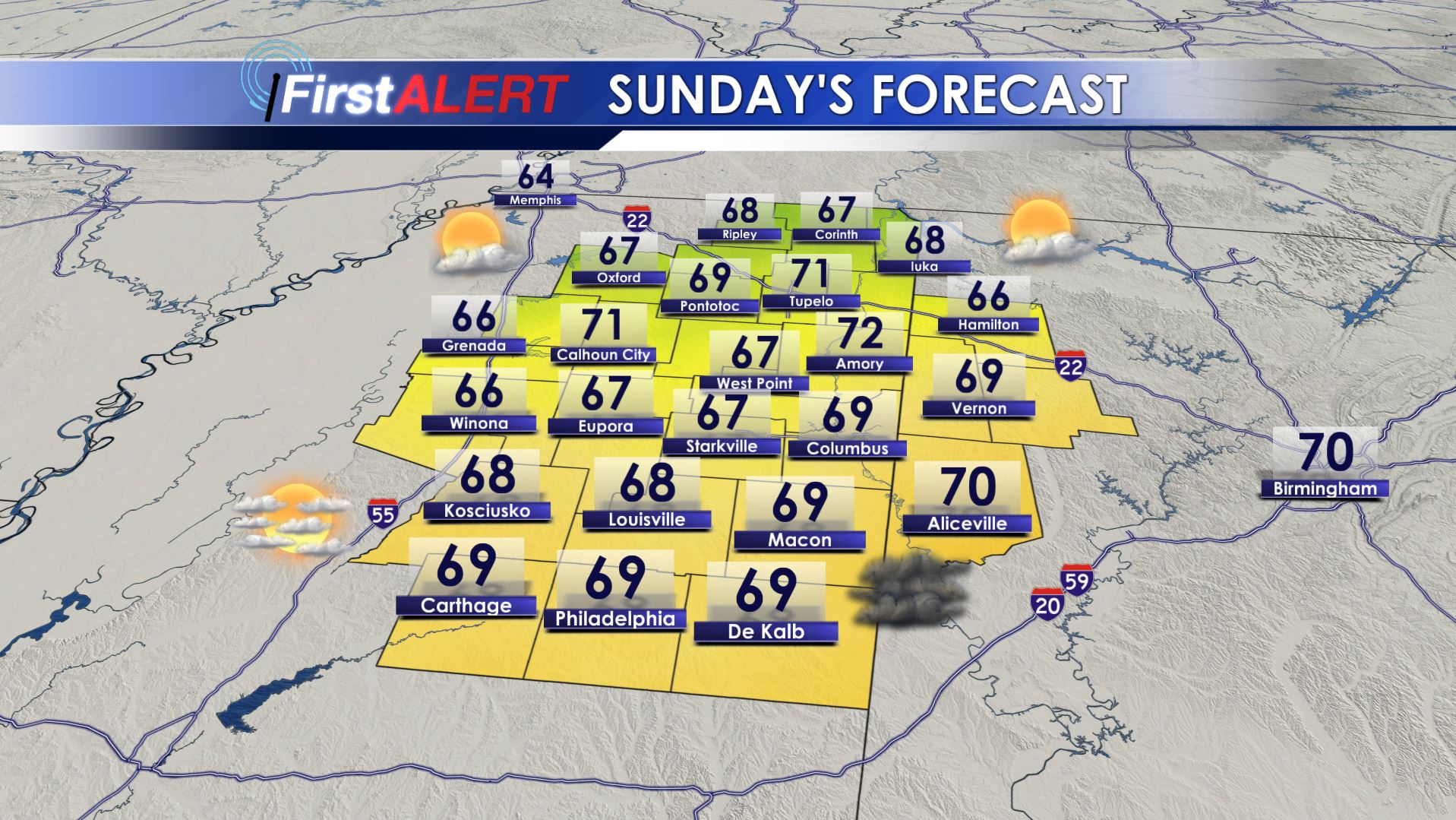 Quiet Sunday, More Rain & Storms Next Week - Home - WCBI TV | Telling ...