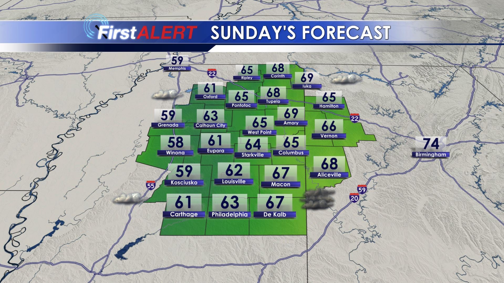 Cool & Breezy Sunday - Home - WCBI TV | Telling Your Story