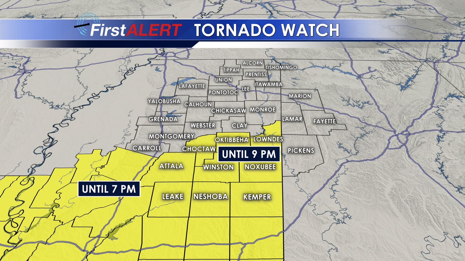 Tornado Watch Until 9 p.m.