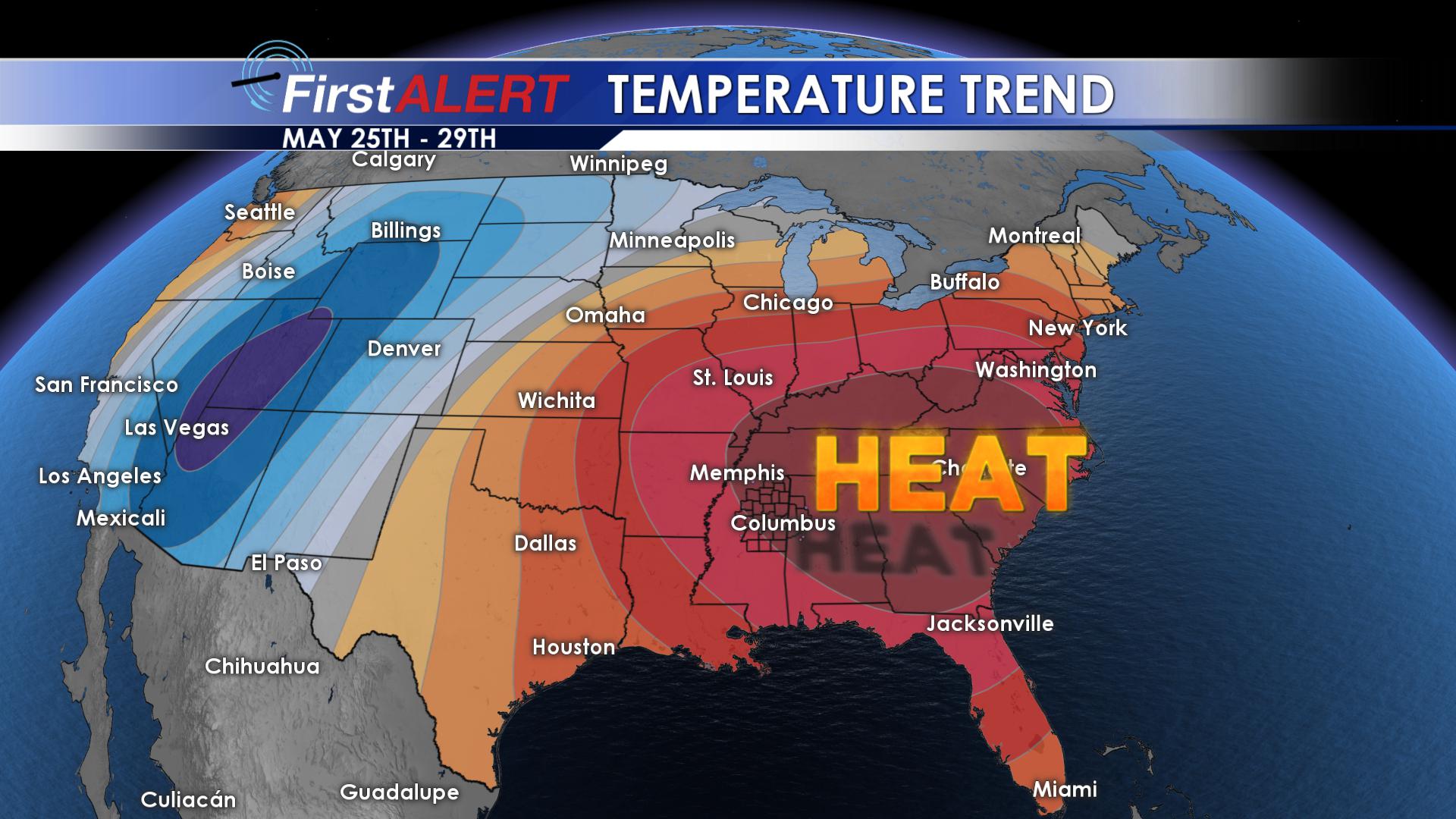 Heat Builds Through The Week. - Home - WCBI TV | Telling Your Story