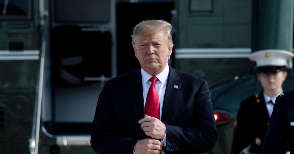 US President Donald Trump walks to Air Force One at Andrews Air Force Base in Maryland on May 30