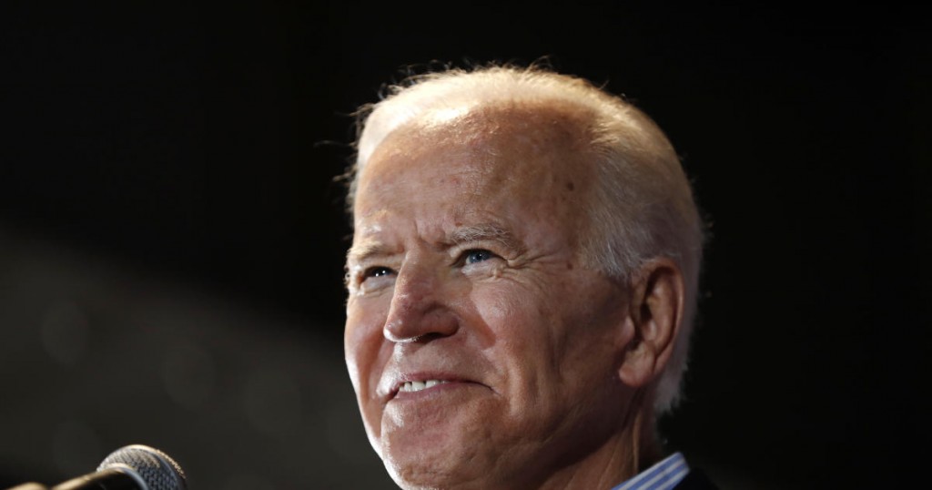Former Vice President and Democratic presidential candidate Joe Biden speaks during a rally