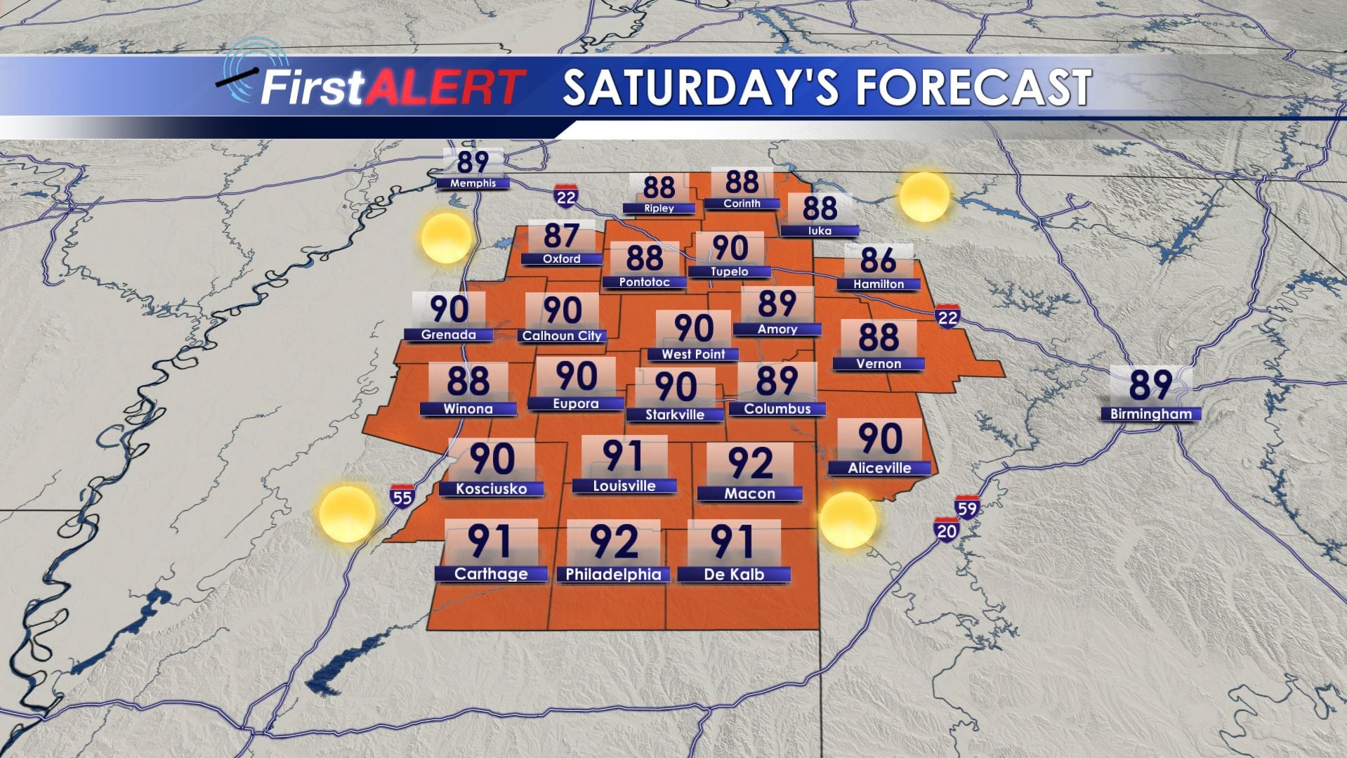 Warm Weekend Ahead - Home - WCBI TV | Telling Your Story