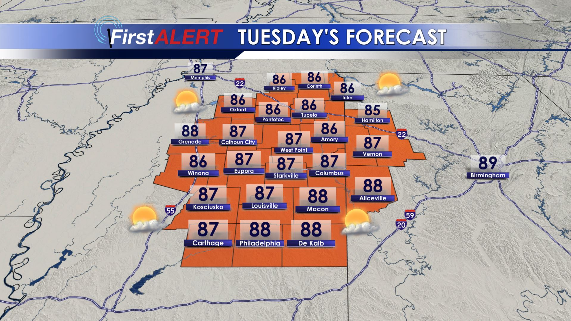 Warm Tuesday, Storms Coming Back - Home - WCBI TV | Telling Your Story