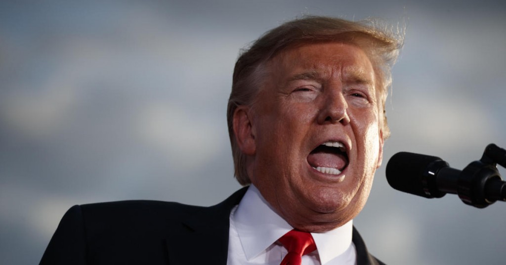 President Donald Trump speaks during a campaign rally