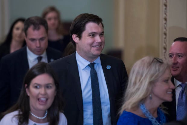 UNITED STATES - MAY 15: White House aides Sarah Sanders