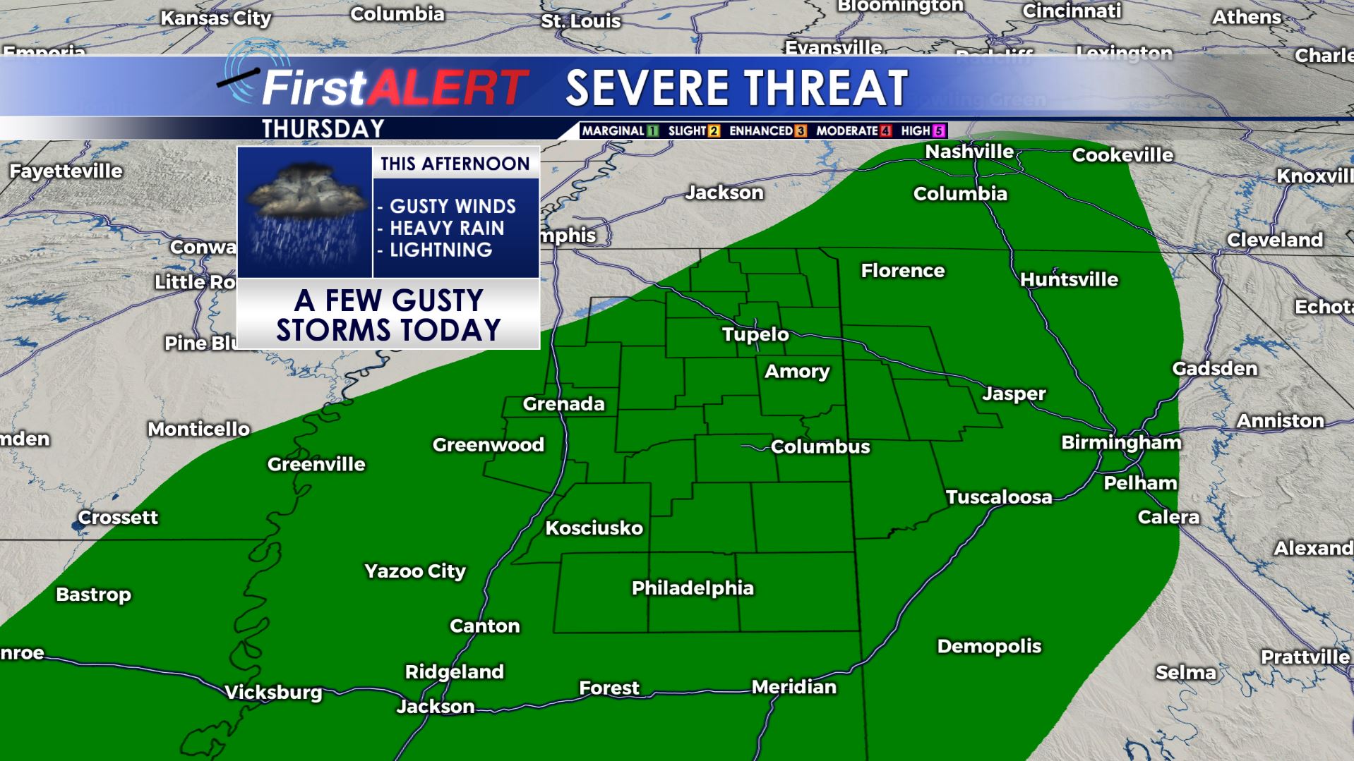 A Few Strong Storms Possible Today - Home - WCBI TV | Telling Your Story