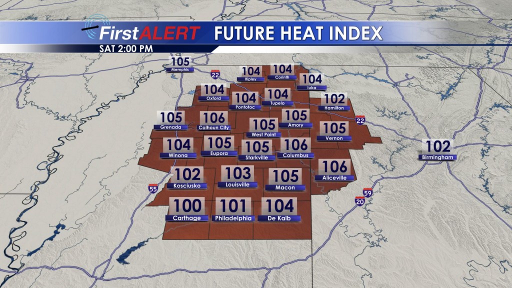 Saturday Heat Index