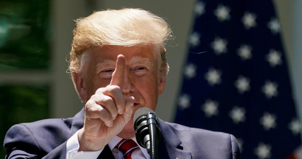 FILE PHOTO: U.S. President Donald Trump speaks during a joint news conference with Poland's President Andrzej Duda in at the White House in Washington