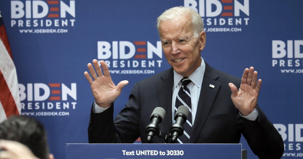 Democratic presidential candidate former Vice President Joe Biden speaks about foreign policy at The Graduate Center at CUNY