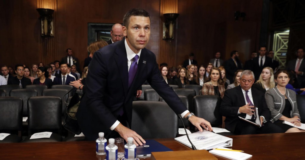Acting Department of Homeland Security Secretary Kevin McAleenan arrives to testify before the Senate Judiciary Committtee on Capitol Hill in Washington