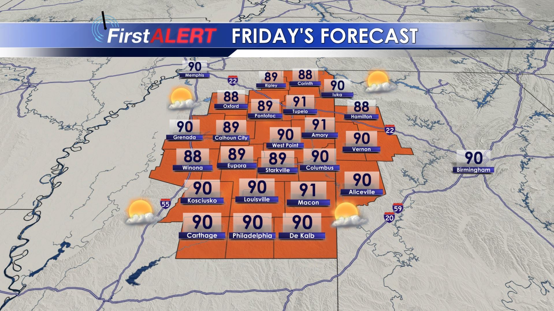 Warm & Dry Heading Into The Weekend - Home - WCBI TV | Telling Your Story