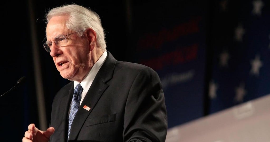 WASHINGTON - OCTOBER 03:  Democratic U.S. Presidential hopeful and former Sen. Mike Gravel (D-AK) speaks during a presidential candidates forum of the Congressional Hispanic Caucus Institute (CHCI) 2007 Public Policy Conference October 3
