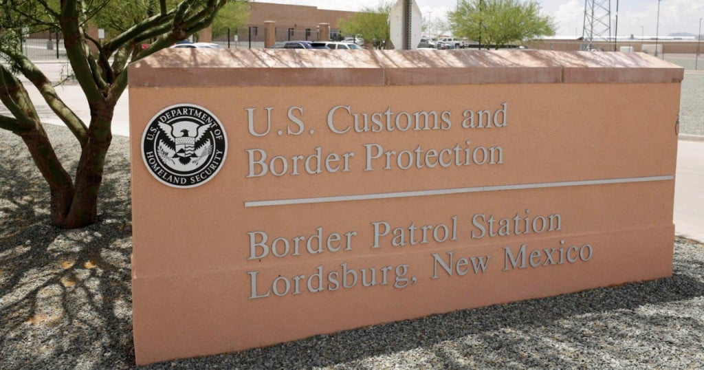 The facade of U.S. Customs and Border Protection's Border Patrol station is pictured in Lordsburg