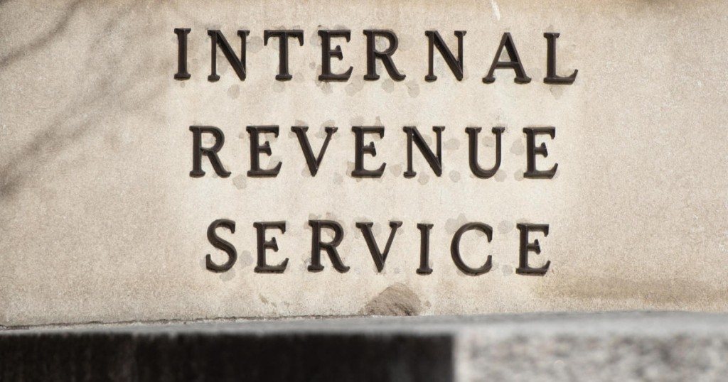 The US Internal Revenue Service (IRS) building is seen on the first work day for furloughed federal workers following a 35-day partial government shutdown in Washington