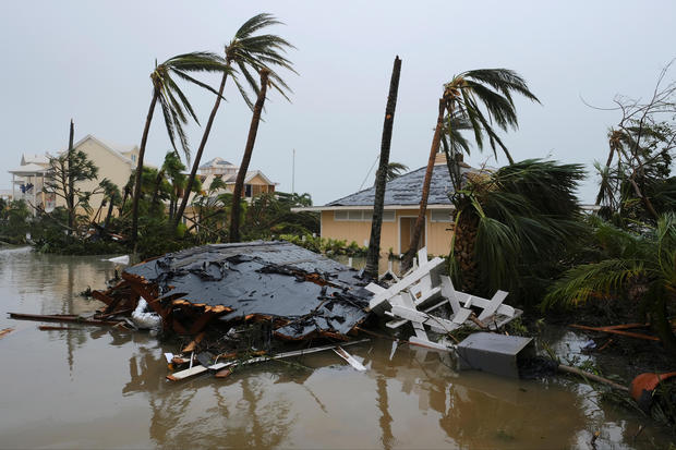 Damage at the Abaco Beach Resort during the eye of  Hurricane Dorian on the Great Abaco island town of Marsh Harbour