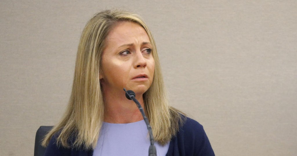 Fired Dallas police Officer Amber Guyger becomes emotional on the stand as the defense begins their case in her murder trial in the 204th District Court at the Frank Crowley Courts Building in Dallas