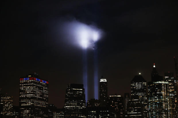 Annual Tribute In Light Marks Anniversary Of Attacks On The World Trade Center's Twin Towers 